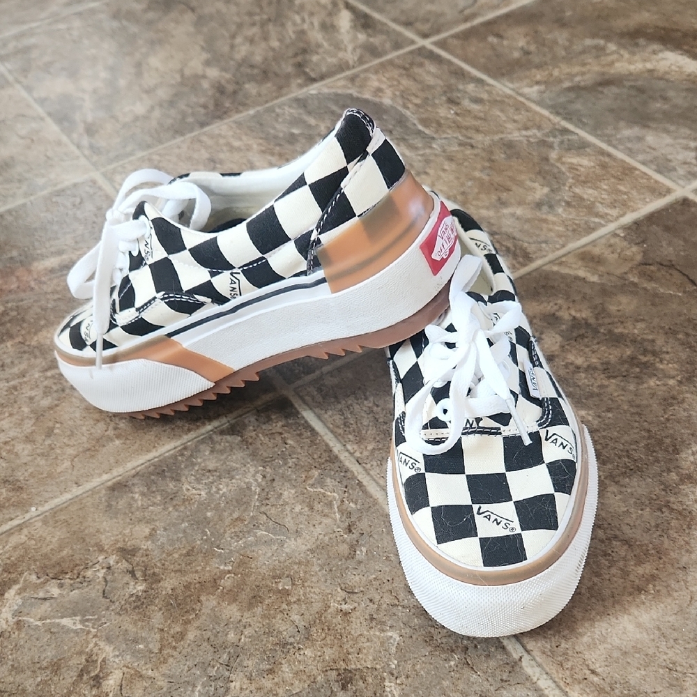 Vans Black and White Checkerboard Shoes